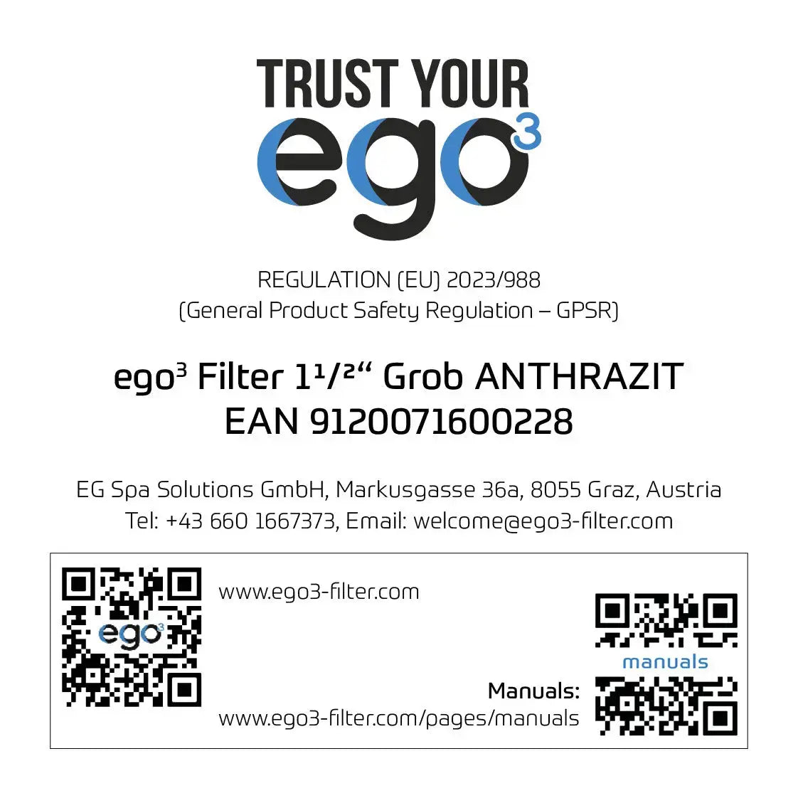 Filterkartusche ORIGINAL EGo3 einzeln