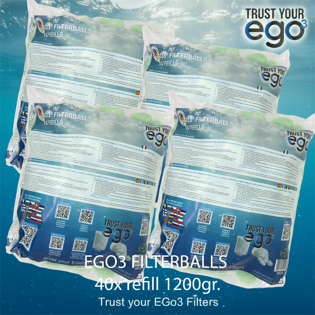 Original Ego3 hot tub filter balls